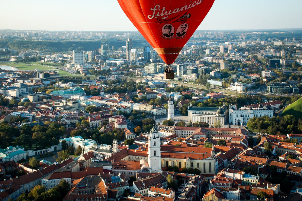 Vue aérienne de Vilnius, Lituanie