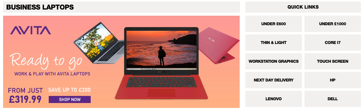 Screenshot from BOX search results page with quick links widget.